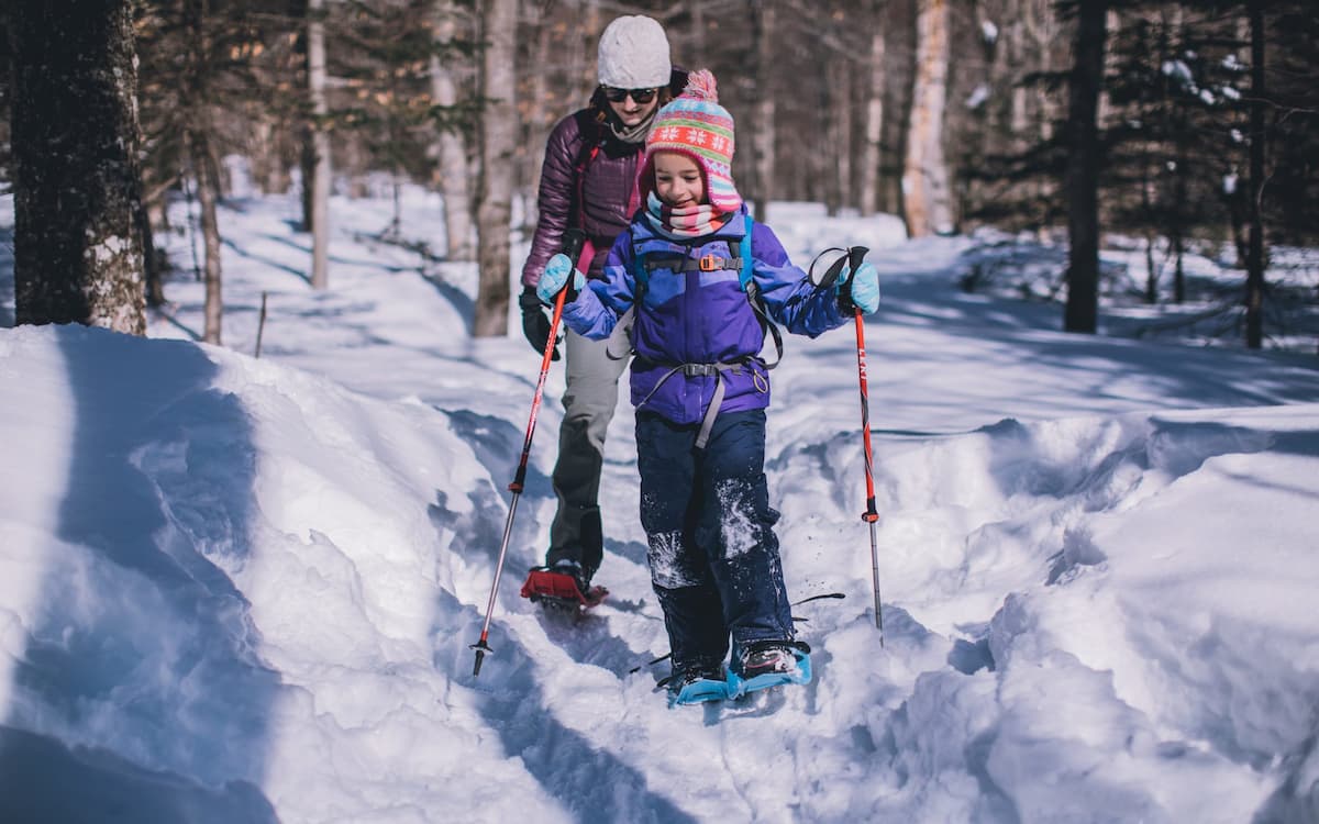 easy snowshoe hikes