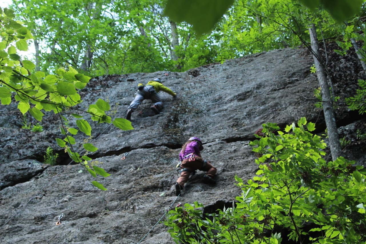 Climb participants in the Open Climb clinic hosted by AMC and American Alpine Club.