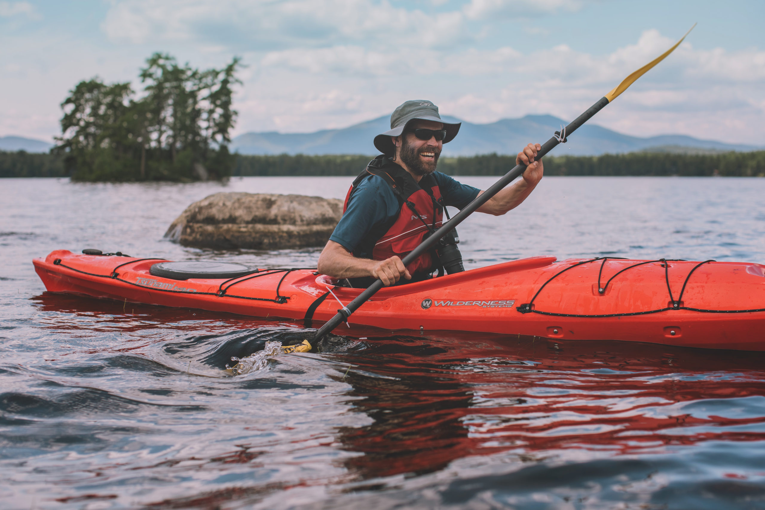 Aug. 11, 2019. Conway Lake, New Hampshire-- An AMC Family Adventure. Photo by Paula Champagne