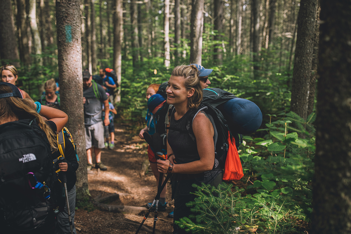 Hikers in the woods