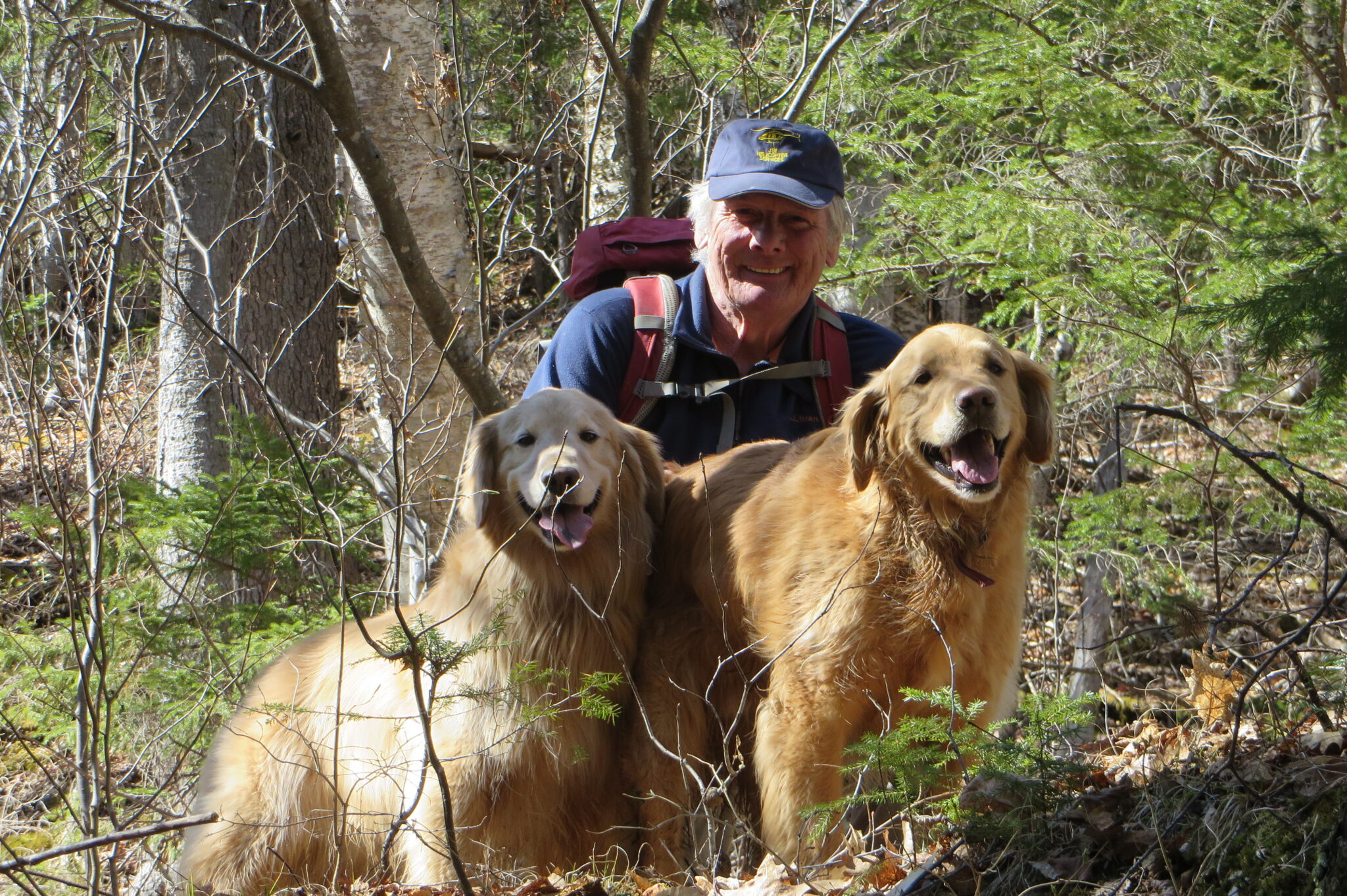 Courtesy of George BrownBrown enjoying a walk with his dogs on the Moriah Brook Trail in New Hampshire.