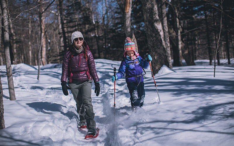 snowshoeing