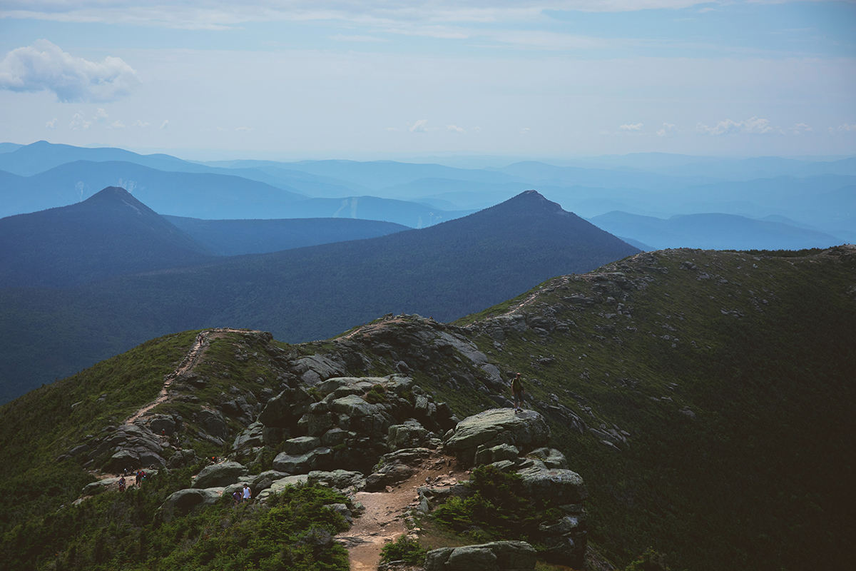 view of Mt. Flume and Mt. Liberty in White Mountains National Forest