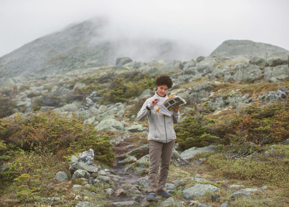 Jun. 6, 2018. AMC Madison Spring Hut, White Mountain National Forest, New Hampshire-- Imara White (AMC Naturalist). Photo by Paula Champagne.