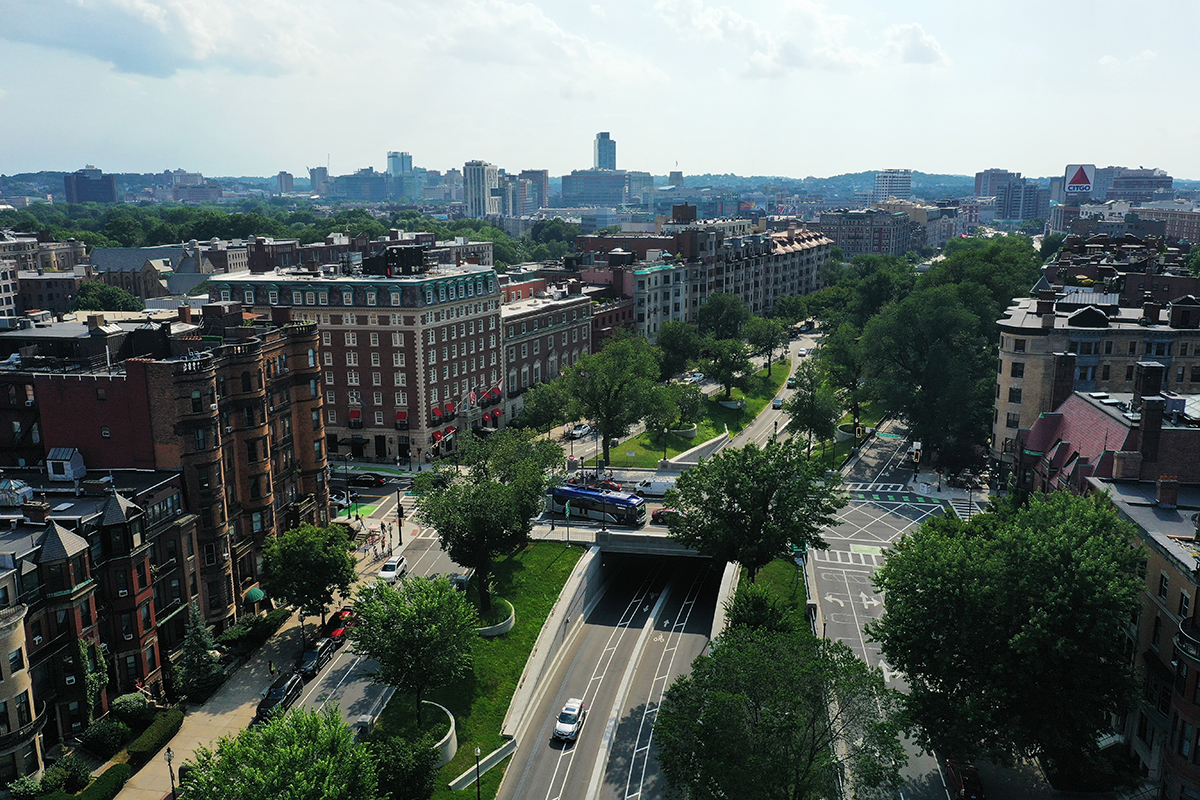 Aerial view of city