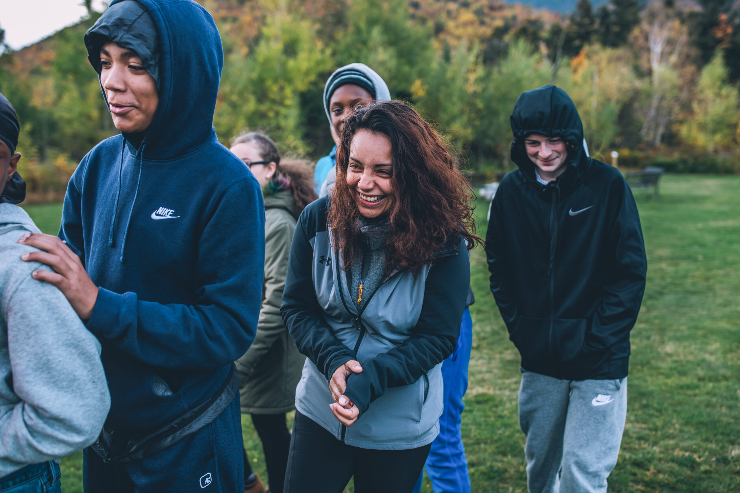 Group outside the Highland Center, Crawford Notch,NH