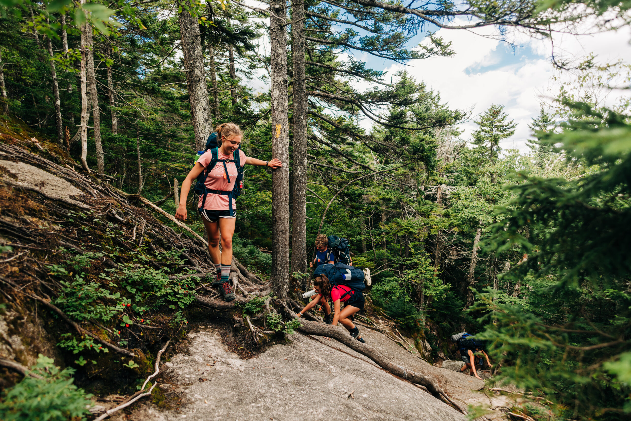 Hikers on Cardigan Mountain, NH