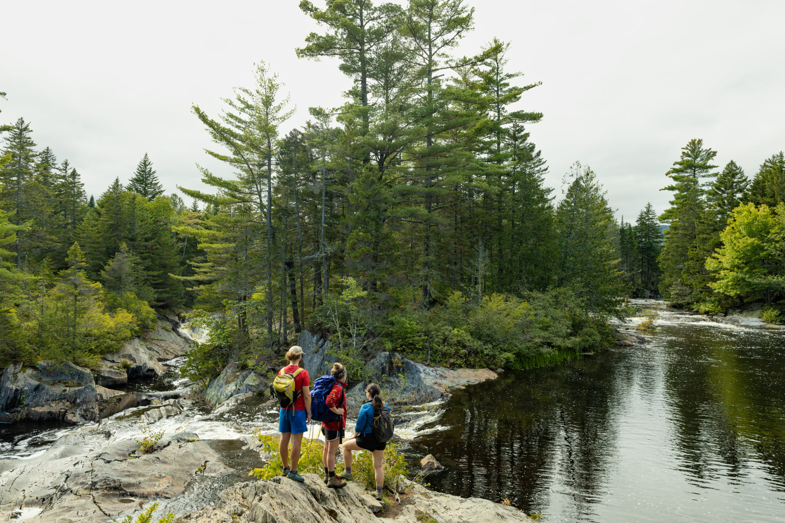 Family hiking Gulf Hagas Trail